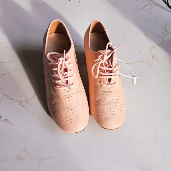 KCDance Women's Real Leather 2in Heel Suede Sole Dance Shoes Pink Size 7/7.5 - Picture 4 of 4